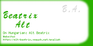 beatrix alt business card